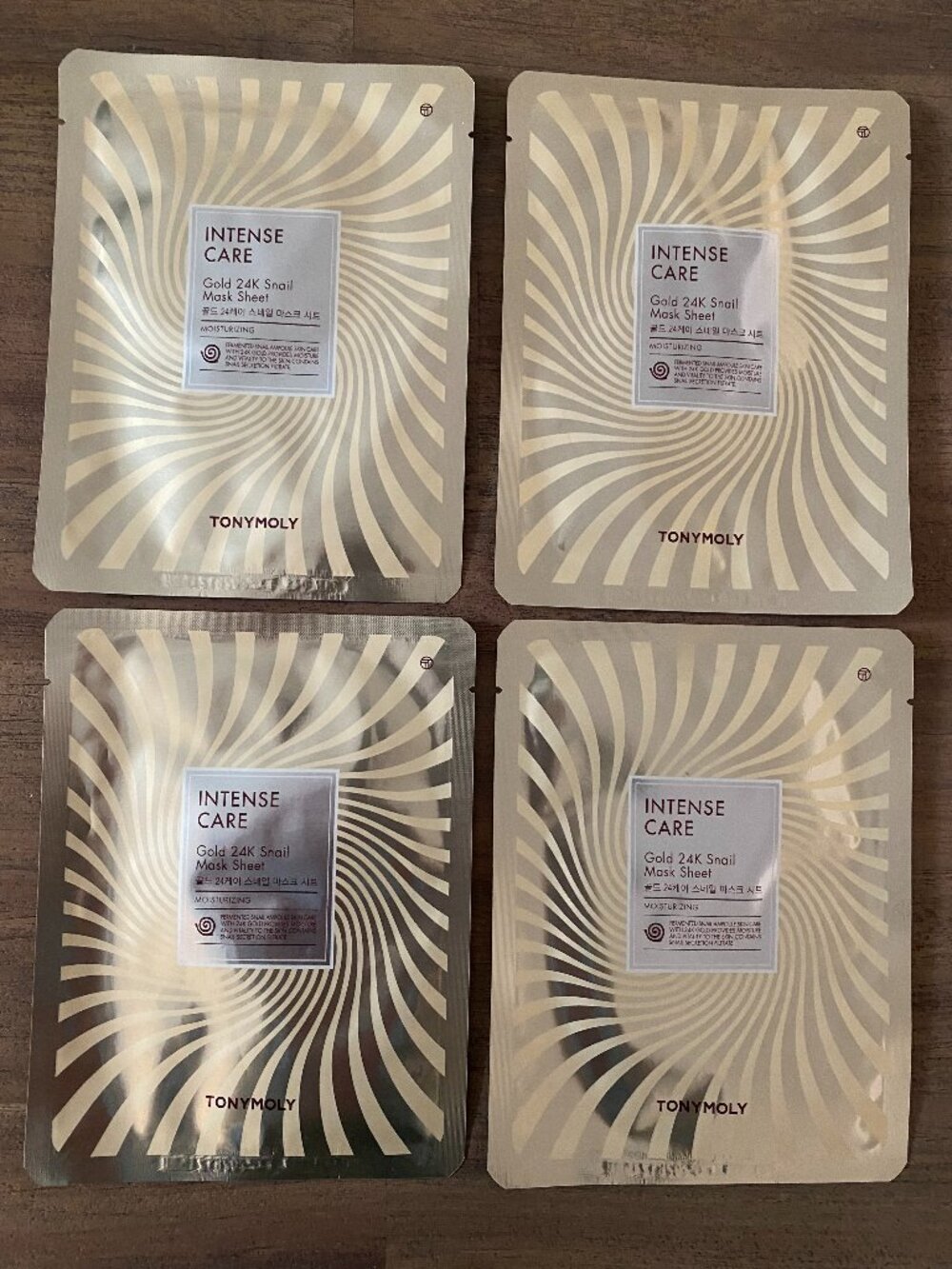 TONYMOLY Intense Care Gold 24K Snail Hydro Gel Mask (Set of 4)